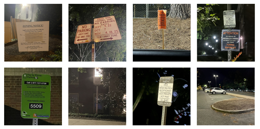 Parking environment snapshot